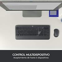 Toetsenbord en draadloze muis Logitech 920-008680 Zwart Zwart/Wit Spaans Qwerty Spaans QWERTY - thumbnail