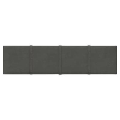 VidaXL Wandpanelen 12 st 1,08 m² 60x15 cm fluweel donkergrijs