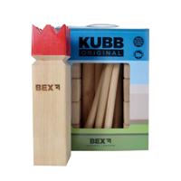 Kubb original rubberhout met rode koning - thumbnail