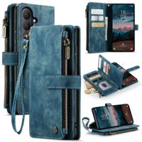 Caseme Samsung Galaxy S26 Plus PU leren hoesje - portemonnee - Blauw - thumbnail