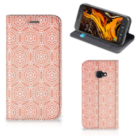 Samsung Galaxy Xcover 4s | Hoesje met Magneet | Pattern Orange - thumbnail