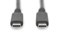 Digitus AK-300343-008-S USB-kabel USB 3.2 Gen2, USB 3.2 Gen2x2, USB 3.2 Gen1 USB-C, USB-C stekker 0.80 m Zwart Flexibel, Afgeschermd, Met USB - thumbnail