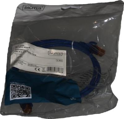 Digitus DK-1612-010/B RJ45 Netwerkkabel, patchkabel CAT 6 U/UTP 1.00 m Blauw Verdraaide paren 1 stuk(s)