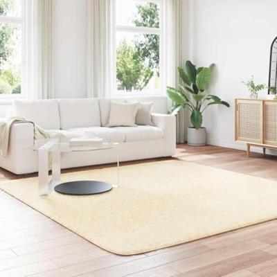 Hoogpolig vloerkleed NAVARRA 240x240 cm polyester crmekleurig Hoogpolig vloerkleed NAVARRA 240x240 cm polyester crmekleurig