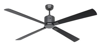 CasaFan ECO NEO III 152 BG-SW/TK WiFi Flügel Schwarz/Teak Plafondventilator 27 W (Ø x h) 152 cm x 360 mm Basaltgrijs Met afstandsbediening, Timer, Met