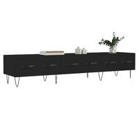 Tv-meubel 150x36x30 cm bewerkt hout zwart - thumbnail