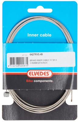 Rem binnenkabel Elvedes 2250mm 7×7 draads RVS ø1,5mm met T-nippel ø7 × 6 mm