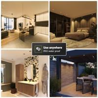 Set van 6 Venezia LED inbouwspots - 6 Watt 650 lumen - 2700K warm wit - Dimbaar - Rond - IP65 waterdicht - Zwart - Voor binnen, buiten en badkamer - thumbnail