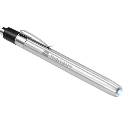 TOOLCRAFT TO-7429866 Penlight werkt op batterijen Zilver TOOLCRAFT TO-7429866 Penlight werkt op batterijen Zilver