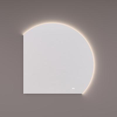 HIPP Design spiegel Moon-Line Ronding Rechts - Indirecte LED-Verlichting - Diameter 120 cm - 100B x 100H x 3D cm - Spiegelverwarming - Kleurenwissel - Touch Dimmer