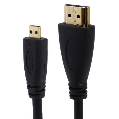Micro HDMI naar HDMI 19 Pin kabel 1.4 Versie Lengte: 1.5m(zwart)