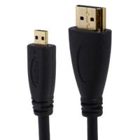 Micro HDMI naar HDMI 19 Pin kabel 1.4 Versie Lengte: 1.5m(zwart) - thumbnail