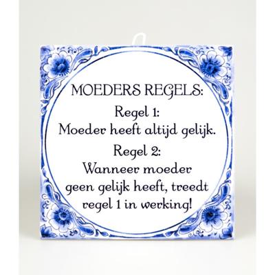 Paperdreams tegel - moeders regels