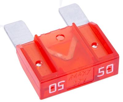 Dresselhaus "maxi" zekering bananenstekker flat fuse maxi 50a 1 piece / red