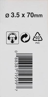 Makita Accessoires Metaalboor hss-co Lengte 70mm Nuttige lengte 39mm Diameter 3,5mm - D-17332