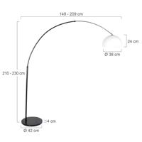 Steinhauer Vloerlamp Sparkled light 9831 zwart kap kunststof wit - thumbnail