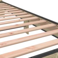 Bedframe bewerkt hout metaal sonoma eikenkleurig 90x190 cm - thumbnail