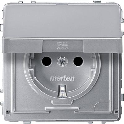 Merten MEG2310-7260 Wandcontactdoos AquaDesign Aluminium 1 stuk(s) Merten MEG2310-7260 Wandcontactdoos AquaDesign Aluminium 1 stuk(s)