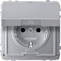 Merten MEG2310-7260 Wandcontactdoos AquaDesign Aluminium 1 stuk(s) - thumbnail