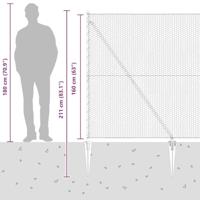 VidaXL Afrasteringspaal groen 10 x 1,6 m (25 mm gaas) staal en pvc - thumbnail