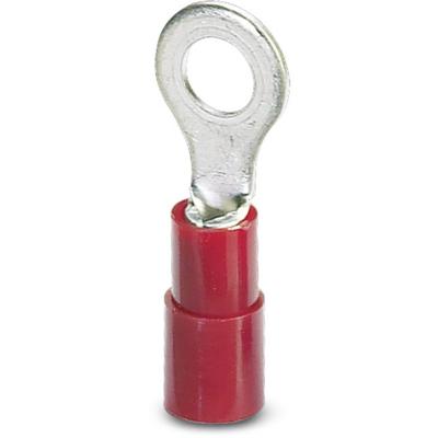 Phoenix Contact 3240222 Ringkabelschoen Dwarsdoorsnede (max.): 10 mm² Schachtdiameter: 10.5 mm Deels geïsoleerd Rood 50 stuk(s)