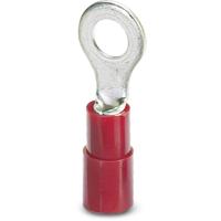 Phoenix Contact 3240222 Ringkabelschoen Dwarsdoorsnede (max.): 10 mm² Schachtdiameter: 10.5 mm Deels geïsoleerd Rood 50 stuk(s) - thumbnail