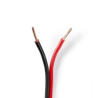 Speaker-Kabel | 2x 1,50 mm2 | 25,0 m | Folieverpakking | Zwart/Rood - thumbnail