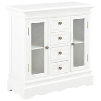 Dressoir 70x28x70 cm massief grenenhout wit - thumbnail