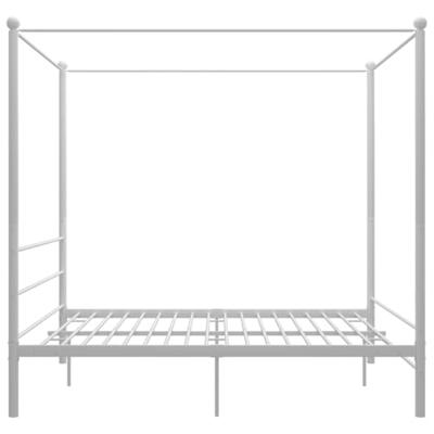 Hemelbedframe metaal wit 200x200 cm