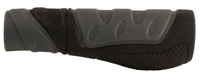 Handvatset Ergo 2-componenten Zwart/Grijs 130/130mm - 2-kanten geopend