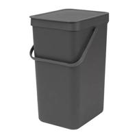 Brabantia Sort & Go afvalemmer 16 liter dark grey - thumbnail