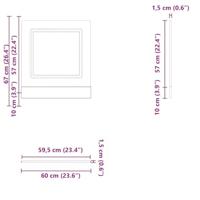 Vaatwaspaneel Kalmar 60x1,5x67 cm bewerkt hout oud houtkleurig - thumbnail