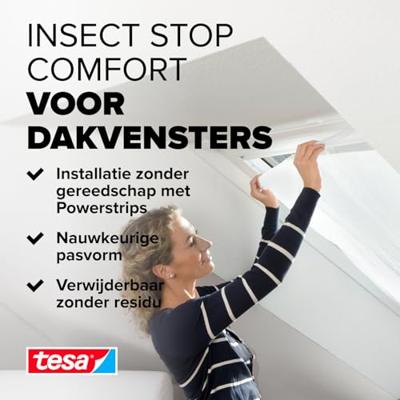 tesa COMFORT 55881-00020-00 Vliegenhor voor dakraam UV-lamp (b x h) 1200 mm x 1400 mm Wit 1 stuk(s)
