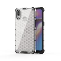 Voor Galaxy A20s shock proof honingraat PC + TPU case (wit) - thumbnail
