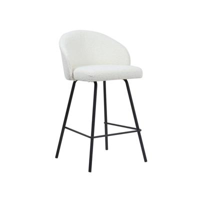 Barkruk Riley Wit Bouclé - Set van 2