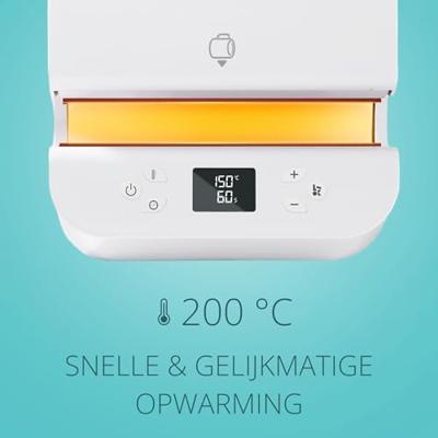 Loklik auto tumbler heat press voor mokken, bekers, kopjes, drinkflessen en tassen - personaliseer met flexfolie, vinyl - transferpers voor gepersonaliseerde items - werkt met glas keramiek staal - wit