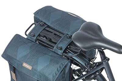 BASIL Dubbele fietstas elegance mik 40-49 liter - estate blauw