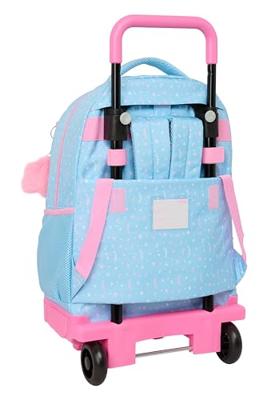Schoolrugzak met Wielen BlackFit8 Smile Blauw Roze 33 x 45 x 22 cm