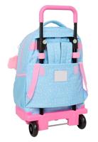 Schoolrugzak met Wielen BlackFit8 Smile Blauw Roze 33 x 45 x 22 cm - thumbnail