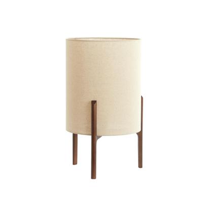 Light & Living SchemerlampLitto Ø 35cm - walnoot met naturel linnen - 1894543