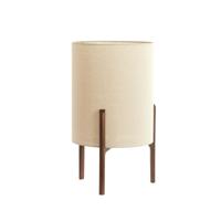 Light & Living SchemerlampLitto Ø 35cm - walnoot met naturel linnen - 1894543 - thumbnail