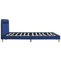 Bedframe met LED stof blauw 160x200 cm - thumbnail