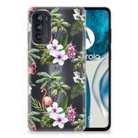 Motorola Moto G52/G82 | TPU Hoesje | Flamingo Palms - thumbnail