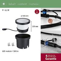 Paulmann EBL Wallwasher 94669 Verlichtingssysteem Plug&Shine LED-vloerinbouwlamp LED Warmwit Antraciet - thumbnail