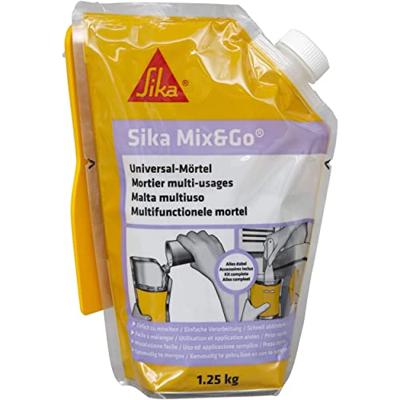 Sika Mix & Go Multifunctionele Reparatiemortel - 1,25kg Sika Mix & Go Multifunctionele Reparatiemortel - 1,25kg
