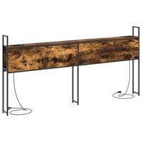 Opberghoofdbord Gerookt eiken 180 cm Bewerkt hout - thumbnail