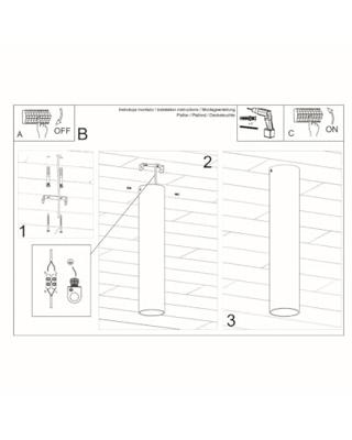 Plafondlamp LAGOS 30 zwart