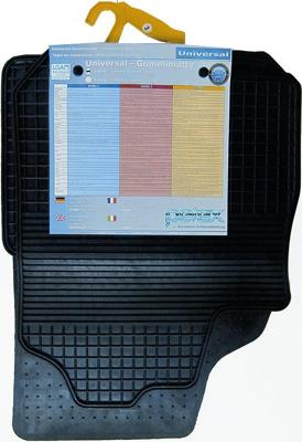 Petex voetmat set of uni-car rubber mat anthracite gr.2 anth.