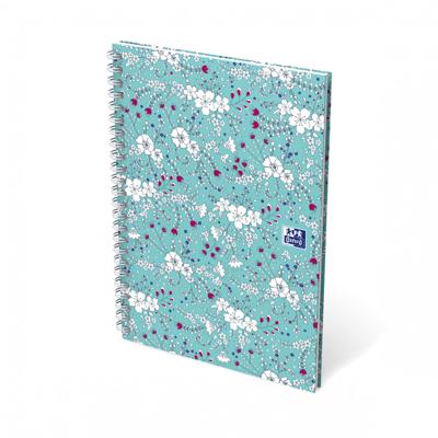 Oxford Floral softcover spiraalschrift, ft A5, 60 vel, gelijnd, 3 geassorteerde designs