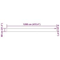 VidaXL Kantgordijn met gordijnen bloemen wit 80 x 1200 cm polyester - thumbnail